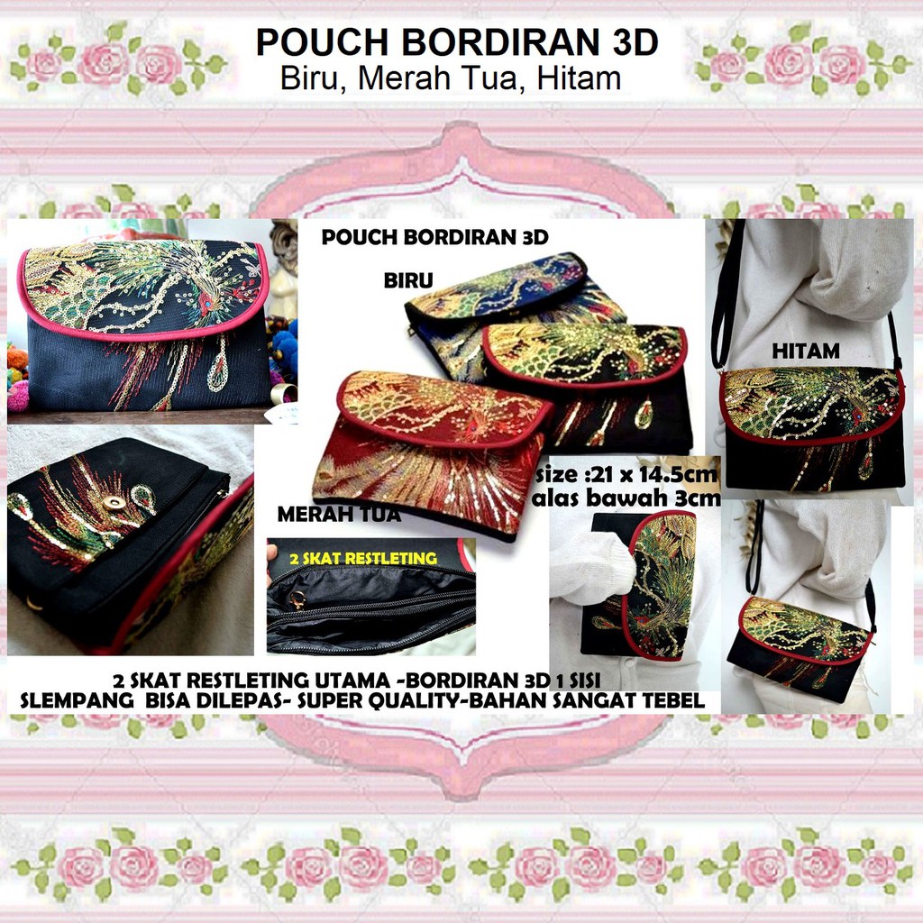 Dompet Bordir Hmong  Dompet Lipat Wanita panjang  Dompet Bordir Panjang Import  Dompet Thailand