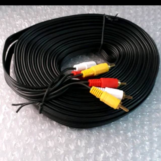Kabel rca male 3 ke 3. Kabel audio vidio panjang 15 m