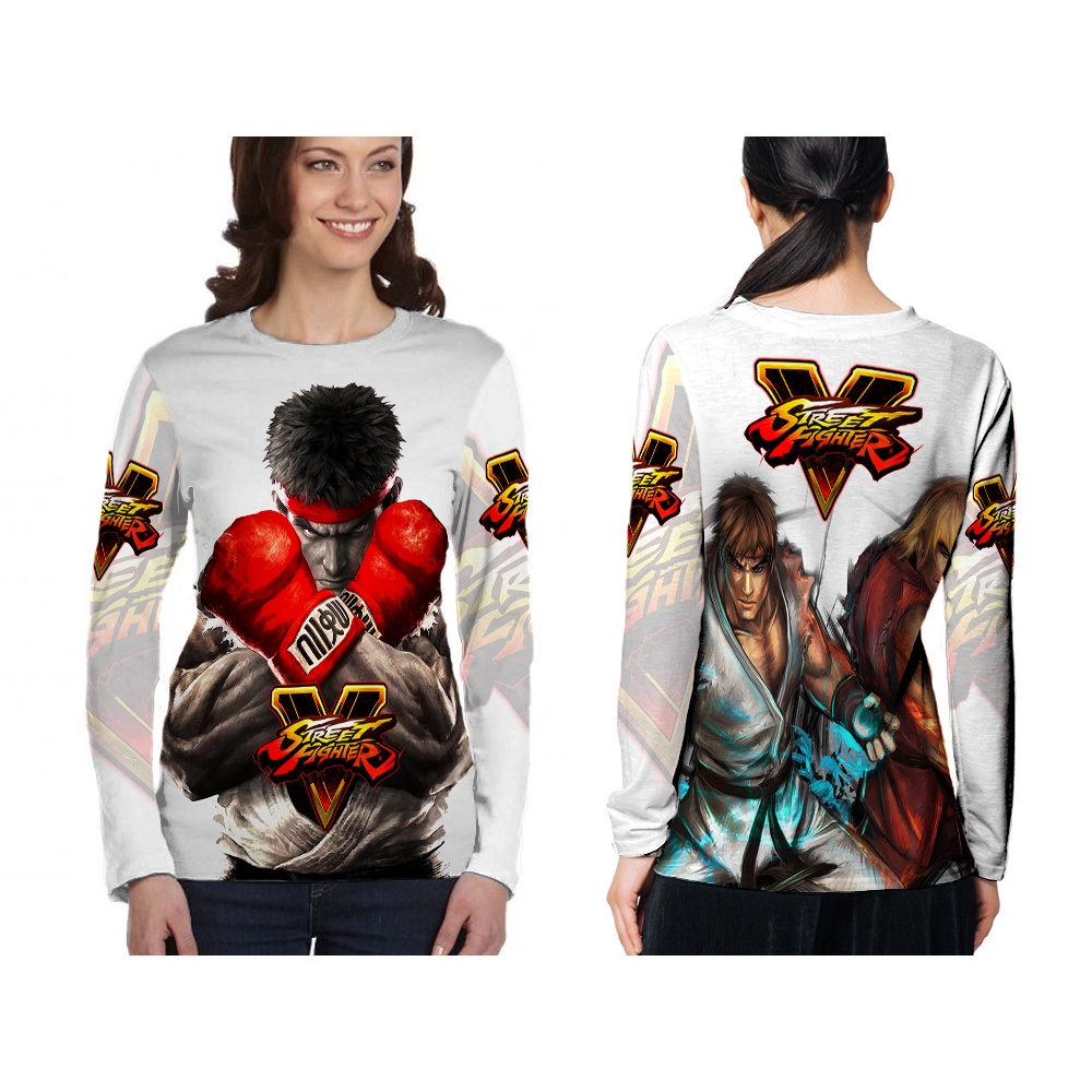 [TiniShop] Kaos STREET FIGHTER 3D / Kaos Panjang Wanita STREET FIGHTER FullPrint /301