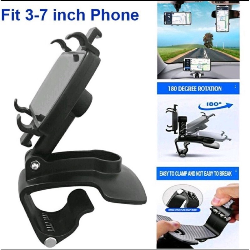 (GROSIRJAYA32) Holder Mobil HD 35 Stand Handphone Dudukan Hp Car Holder 3 in 1