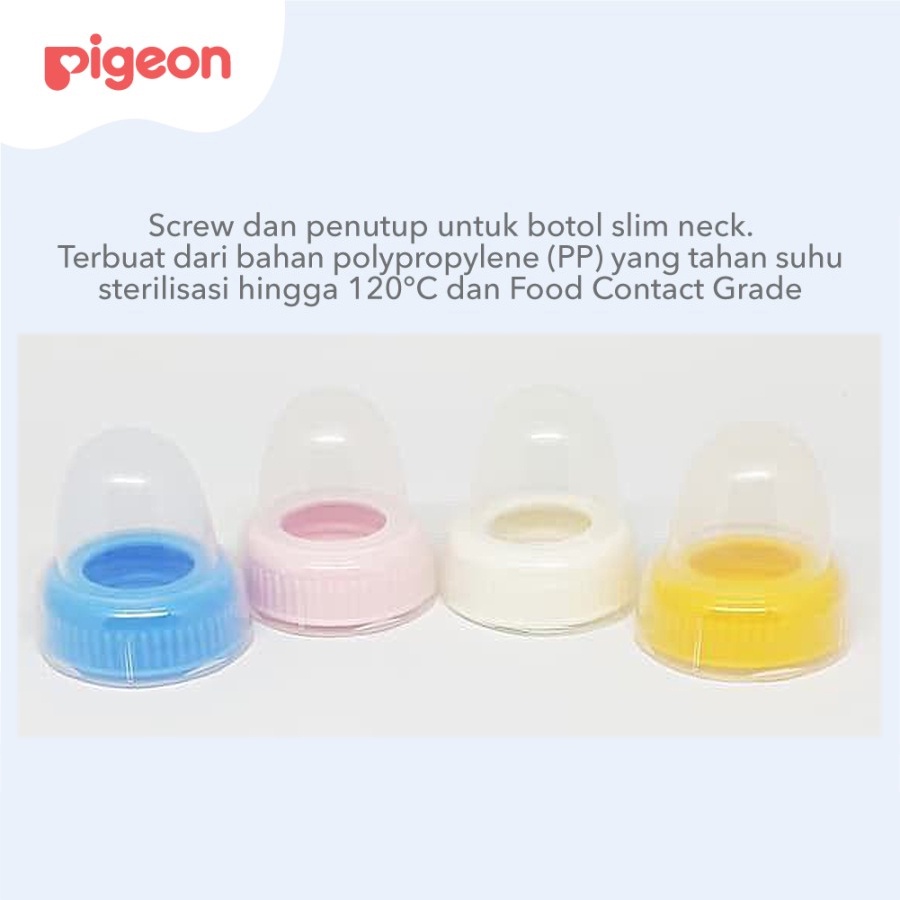 Pigeon Screw Cap and Nipple Cover Slim Neck Standart Tutup Botol Susu Bayi