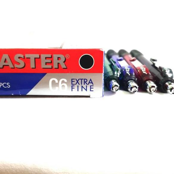 

Terjangkau - ISI 12Pulpen/Bolpen/Ballpoint/Ballpen Cetekan Faster C6 ExtraFine 0.5 HITAM ,,