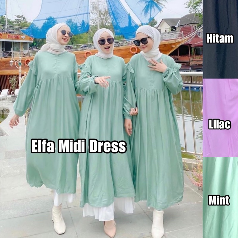 ELFA MIDI DRESS RAYON