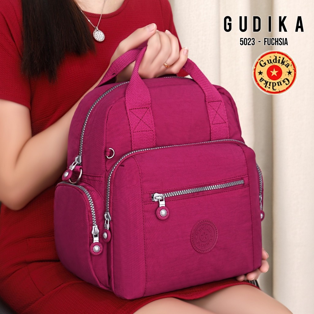 GUDIKA 5023 | Backpack Waterproof Wanita Tas Ransel Laptop Anti Air Import Original | Ransel Cewek | Ransel Perempuan | Tas Wanita