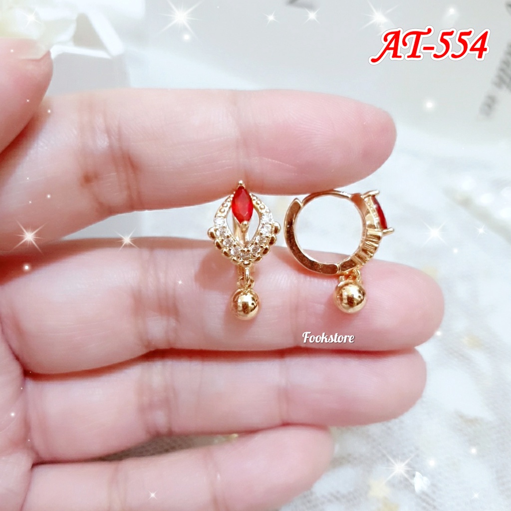 TERBARU ANTING XUPING GOLD PERMATA WARNA