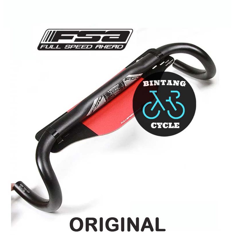 Handlebar FSA OMEGA COMPACT ROADBIKE BLACK 420mm 31.8mm Dropbar