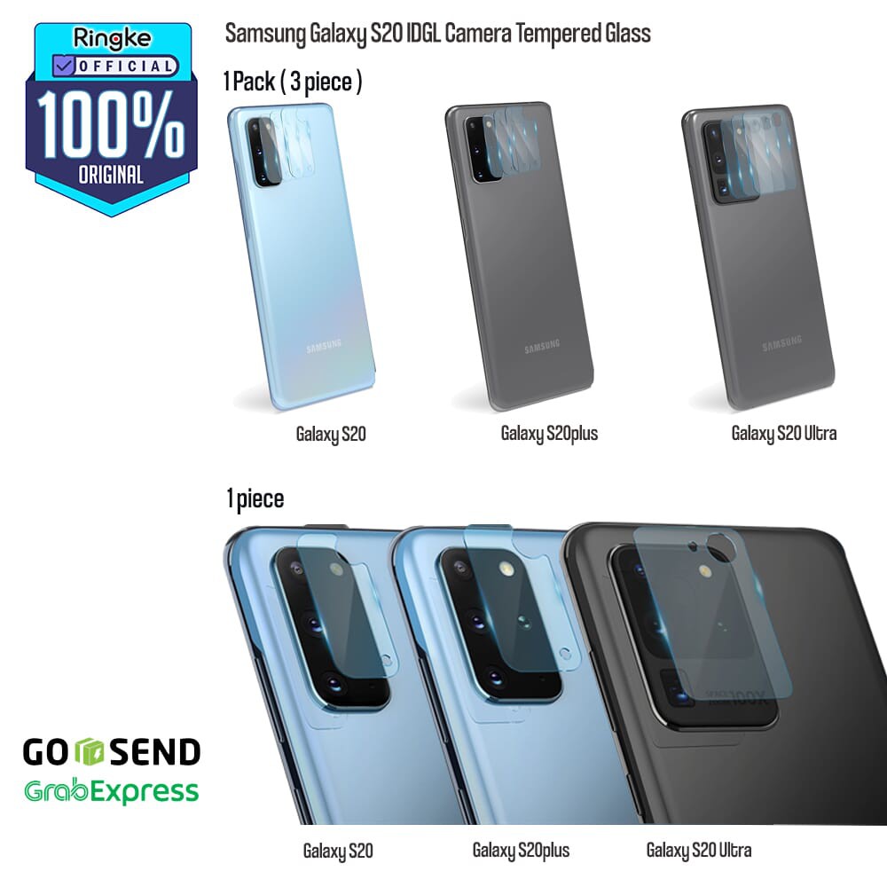 Ringke Samsung Galaxy S20 S20 Plus S20 Ultra Camera Tempered Glass Full Cover Anti Gores