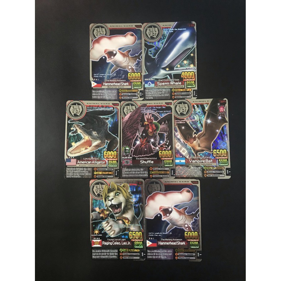 Kartu Animal Kaiser Animal Card Set 7 Pcs Silver Rare Originals