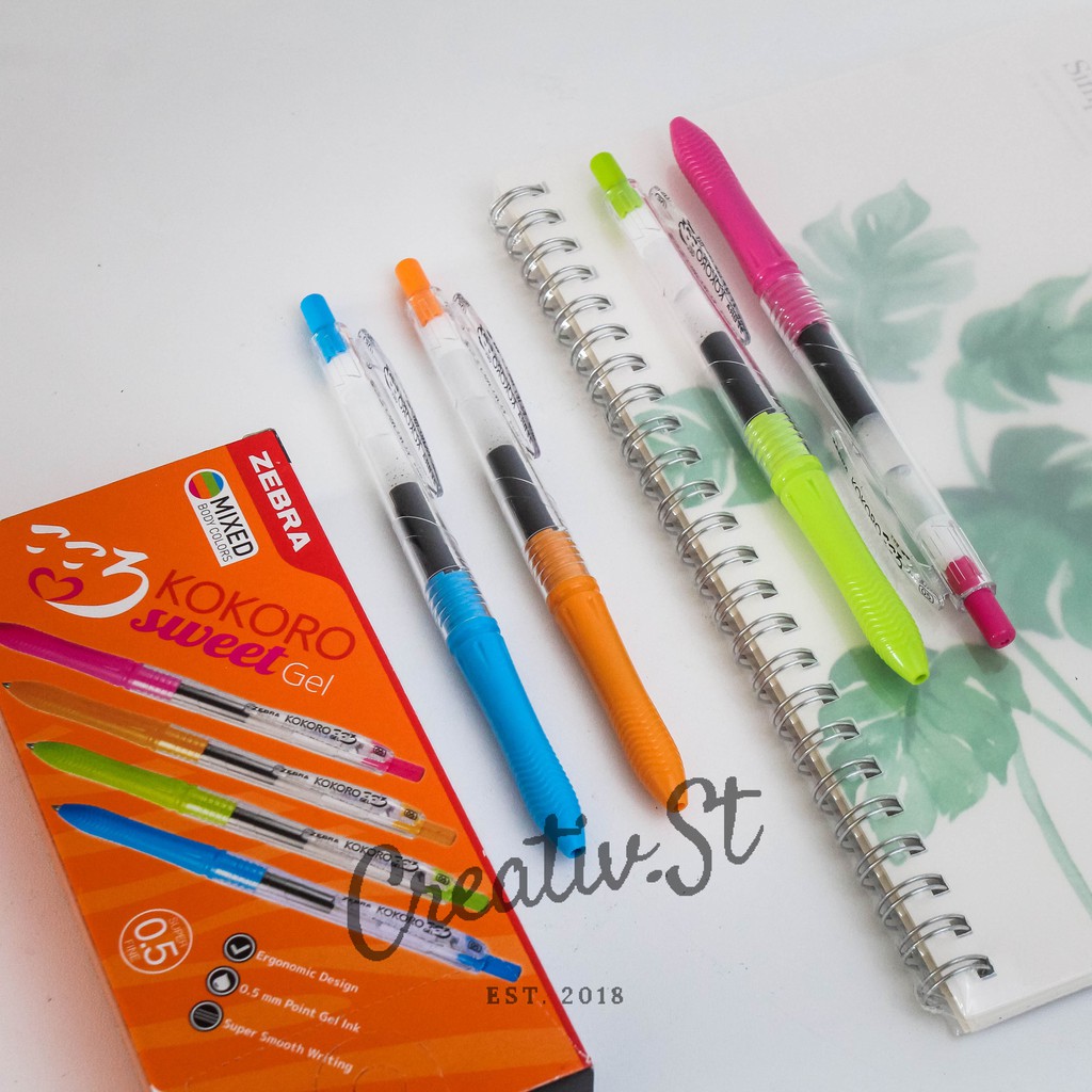

Kokoro Sweet Zebra Gel Pen Pulpen Pena Tinta Hitam 0.5 Mm