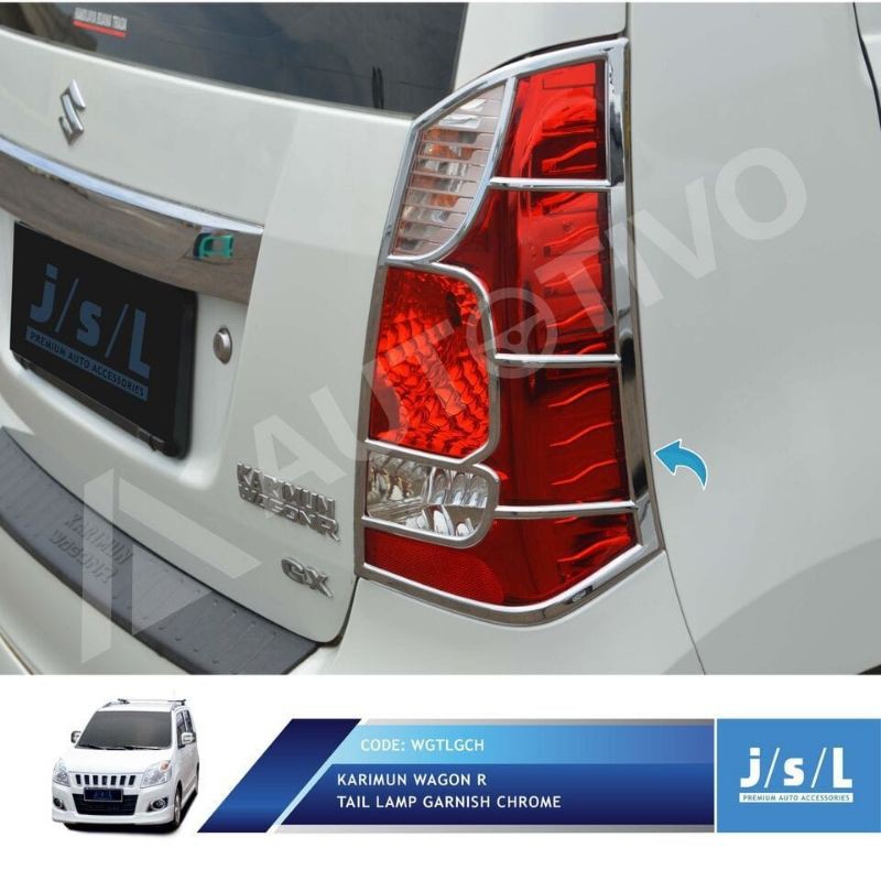 garnish lampu belakang wagon R tail lamp garnish chrome jsl
