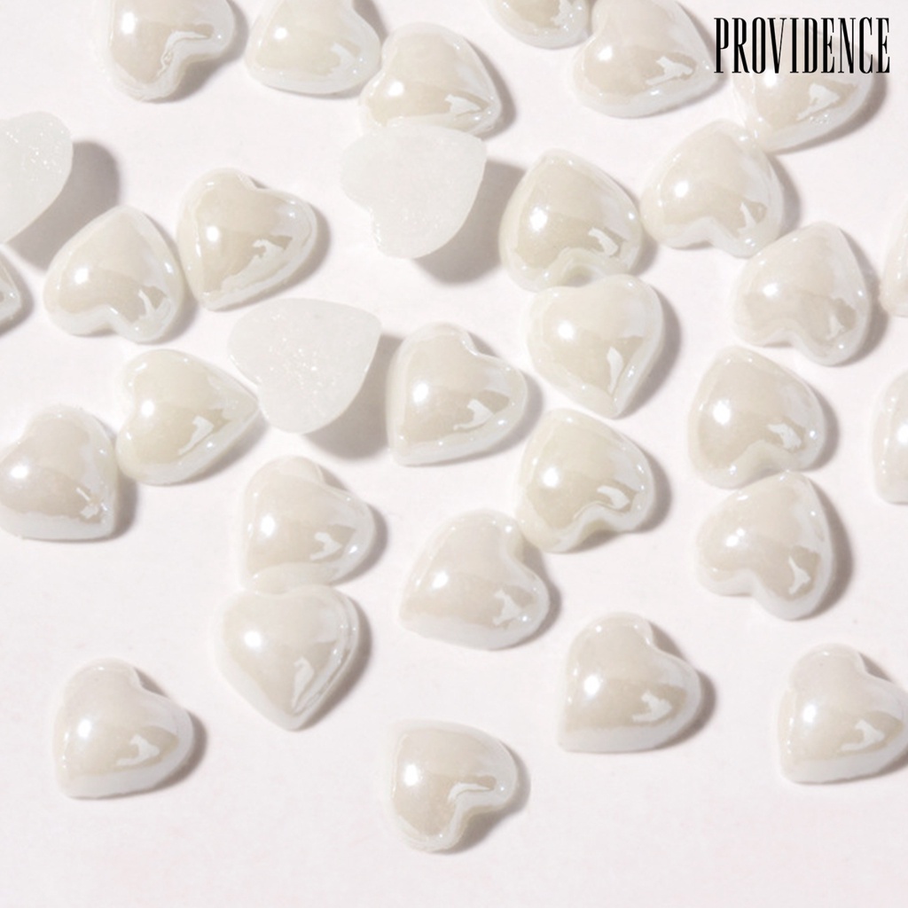 Providence 50Pcs Nail Decor Love Heart Shape Nail Design Ceramic 3D Manicure Sequins for Women