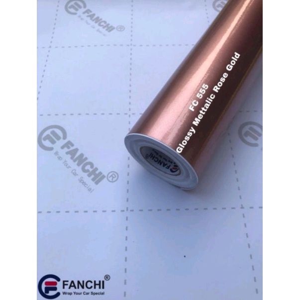 Sticker Fanchi FC555 Glossy Metallic Rose Gold Candy Metalik Glossy Premium Wrap