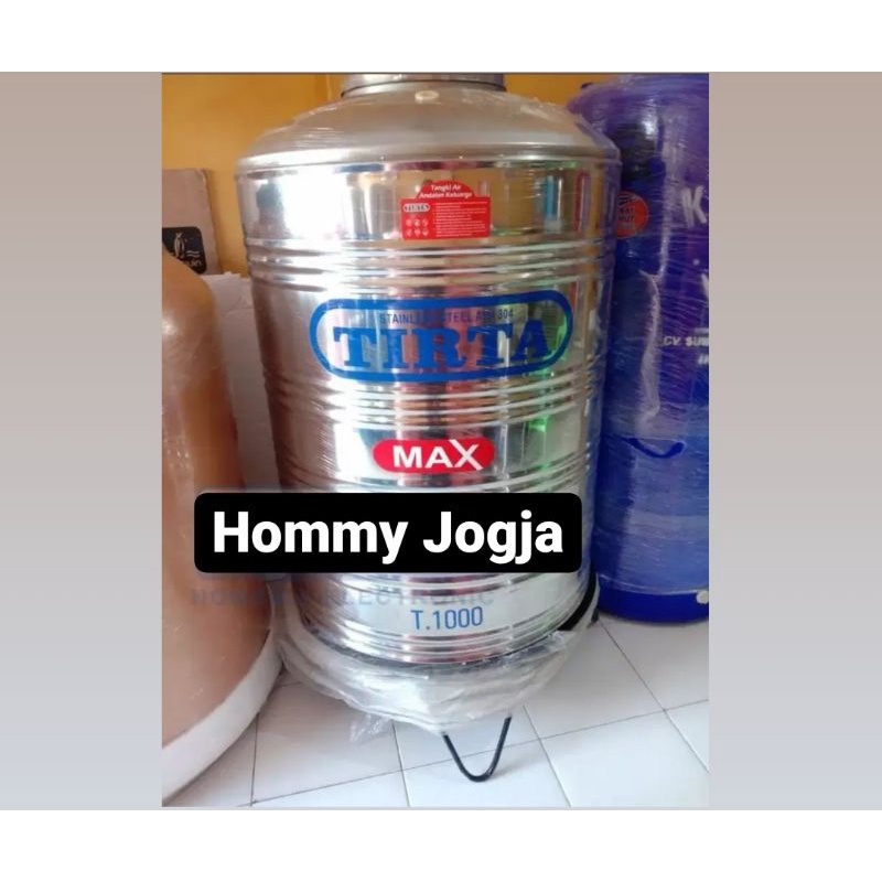 tandon tangki air water torn toren stainless pakai kaki 1000liter tirta