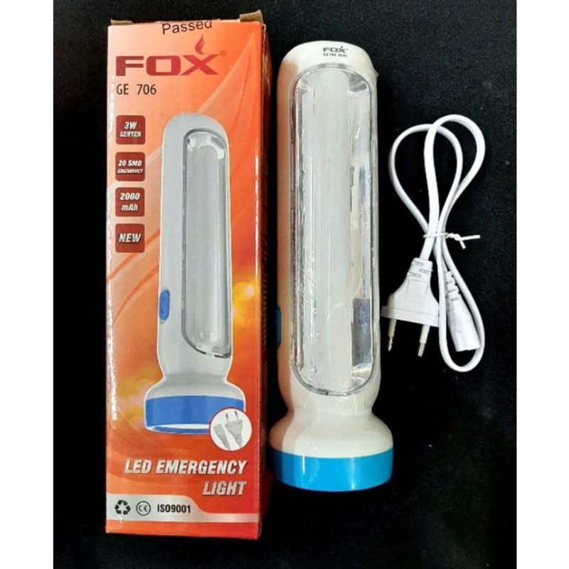 LAMPU EMERGENCY FOX +SENTER+CHARGER