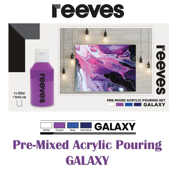 

Cat Akrilik Reeves Pre-Mixed Acrylic Pouring Paint Galaxy Color Set