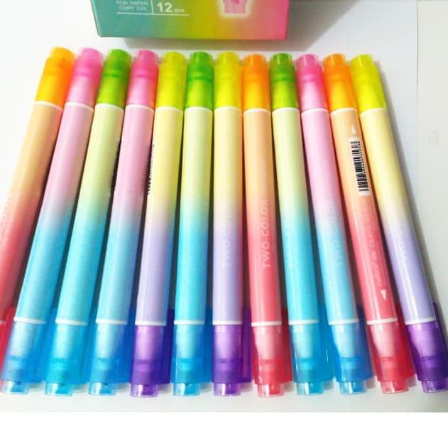 

♣ Stabilo Highligther CHOSCH Two Color CS-H713 per Lusin ▲