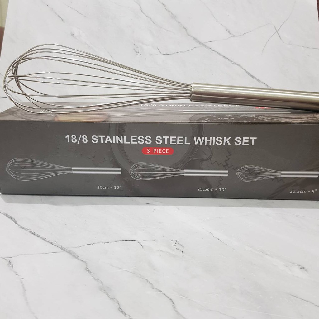 classic whisk stainless TEBAL 1mm kuat kokoh kocokan telur manual