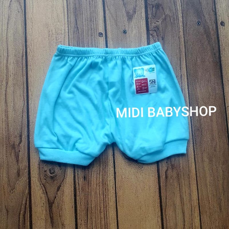 12 pcs Celana Pendek Bayi polos tebal Nita Baby SNI