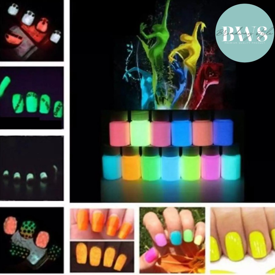 

Mi Pewarna bubuk neon glow in the dark untuk resin slime bathbom lilin pigment