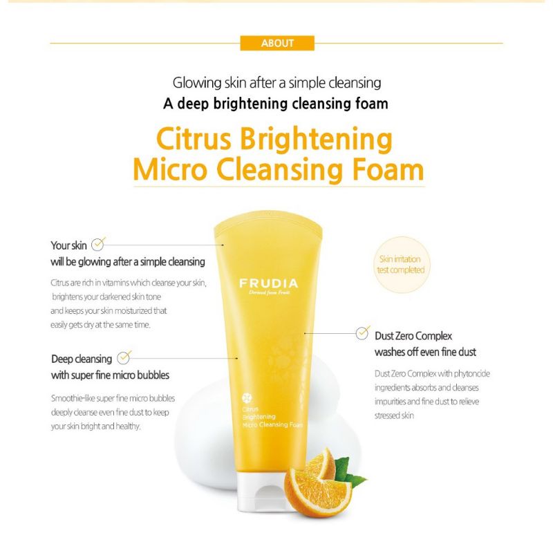 BrandNew Frudia SheetMask/Hand Cream/Cleansing Foam Citrus/Green Grape/Pomeganate