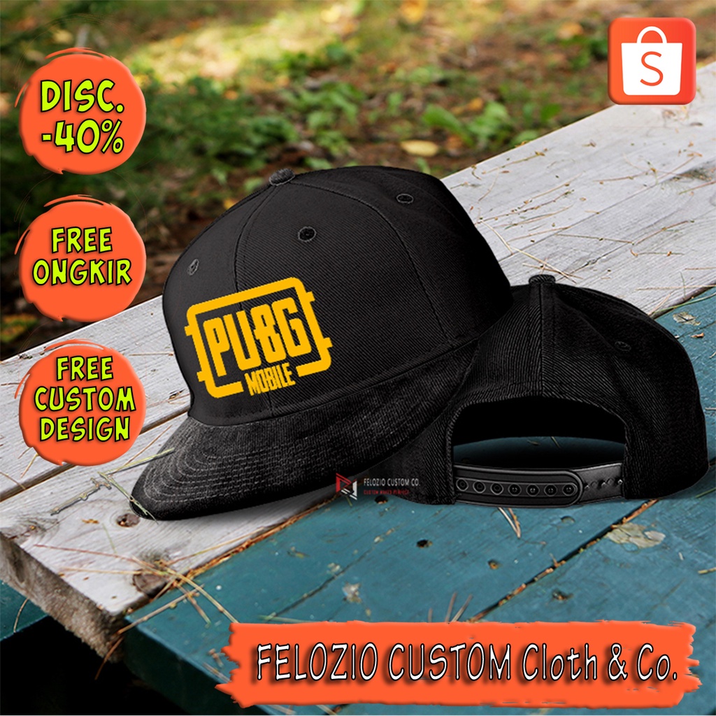 Topi Snapback Caps Sablon Satuan Custom Premium - PUBG Mobile