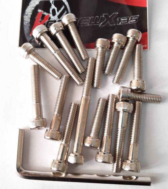 BAUT BLOCK MESIN L5 CHROME RX KING