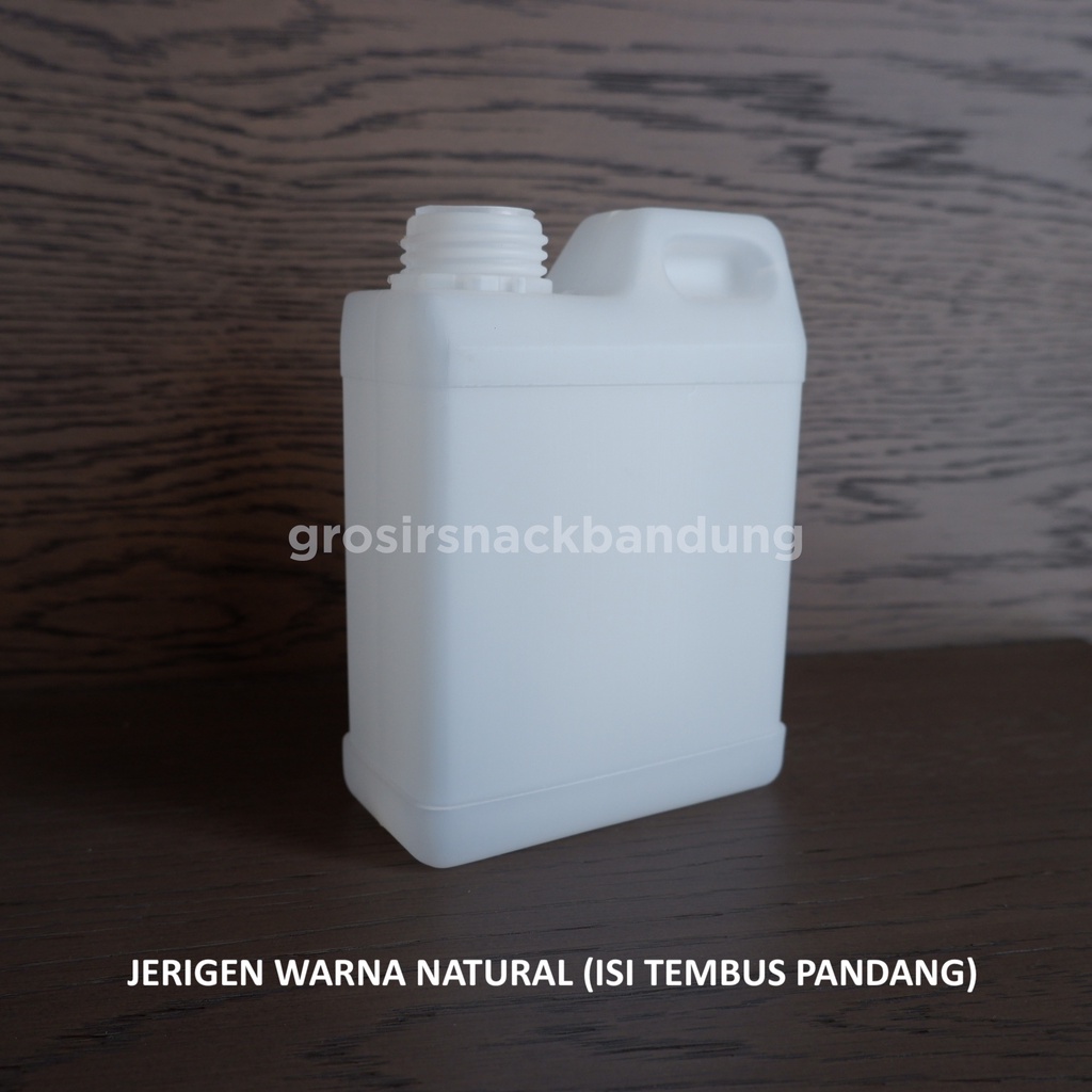 Jerigen Kotak HDPE 1000 ml + Tutup Segel / Dirigen Kotak Putih 1 Liter / Jerigen Antiseptik 1 Liter