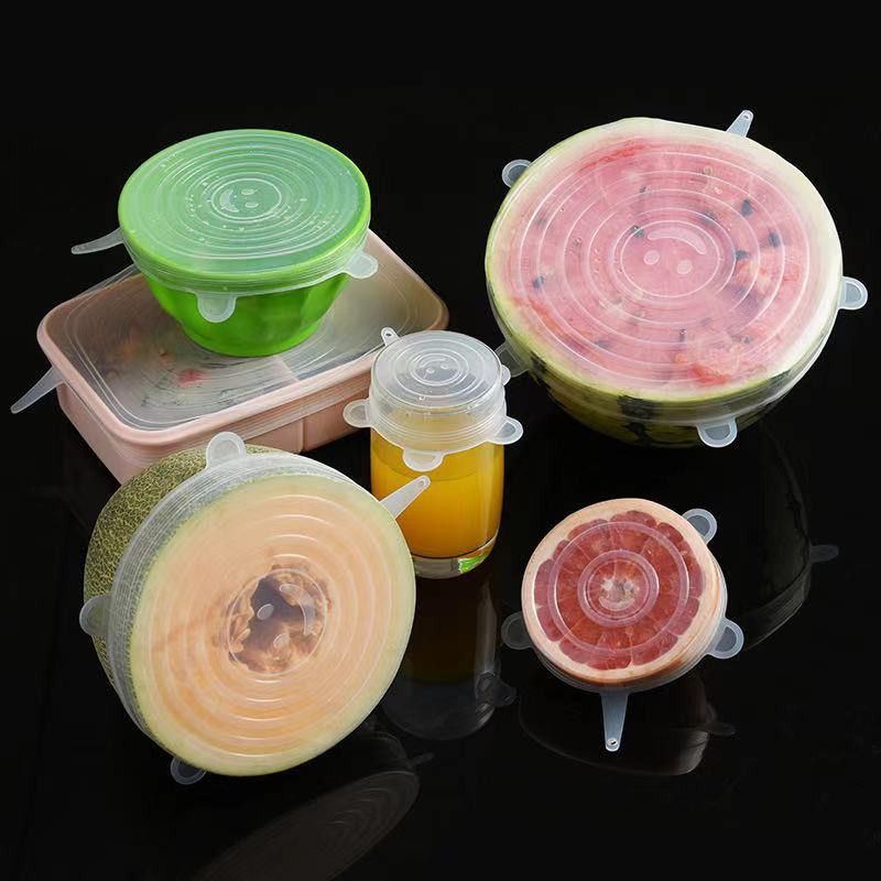 Cover penutup serbaguna 6 in 1 Stretch Bowl Lid Silikon food buah tutup mangkok panci gelas dapur ok