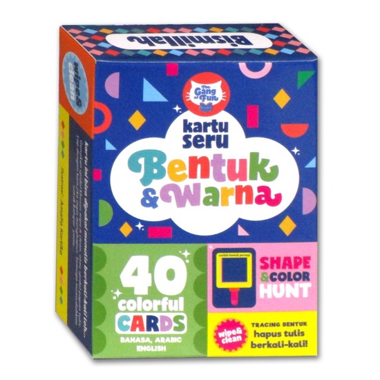 

TERLARIS Flash Card Kartu Seru BENTUK & WARNA (wipe-clean bisa tulis hapus) BARU