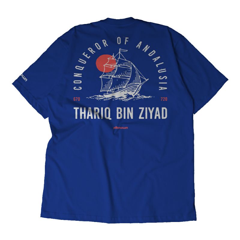 alknown Thariq Bin Ziyad (Blue) - Tshirt / Kaos Dakwah-0