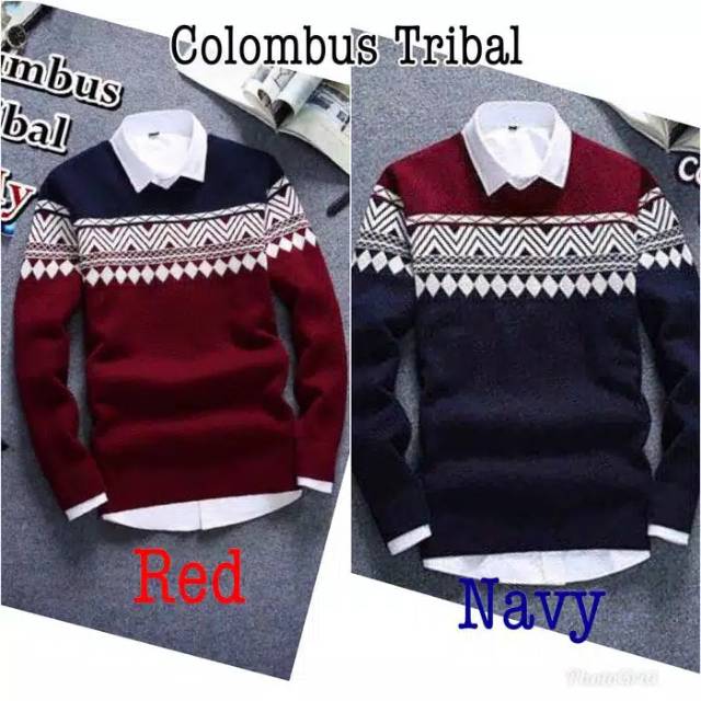 V-NECK SWEATER - sweater rajut pria