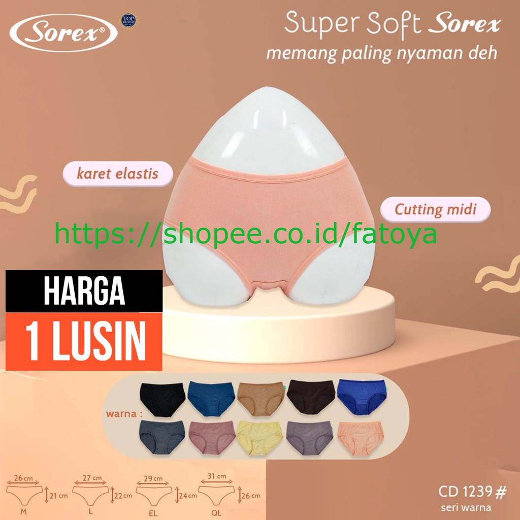 SOREX Cd Celana Dalam Super soft 1239 Size M-L-XL-XXL //LUSIN