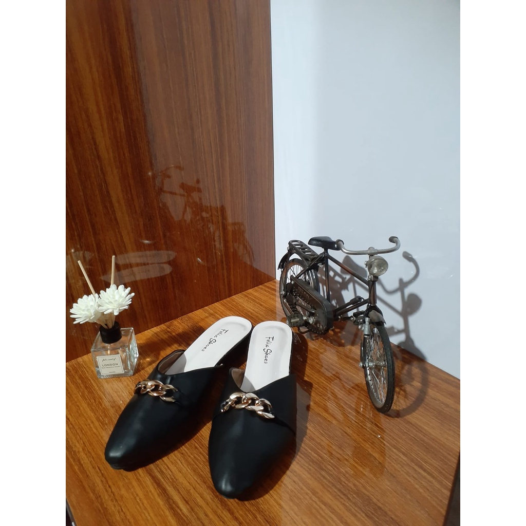 SANDAL SEPATU HEELS 3CM VARIASI RANTAI KEKINIAN DR-014