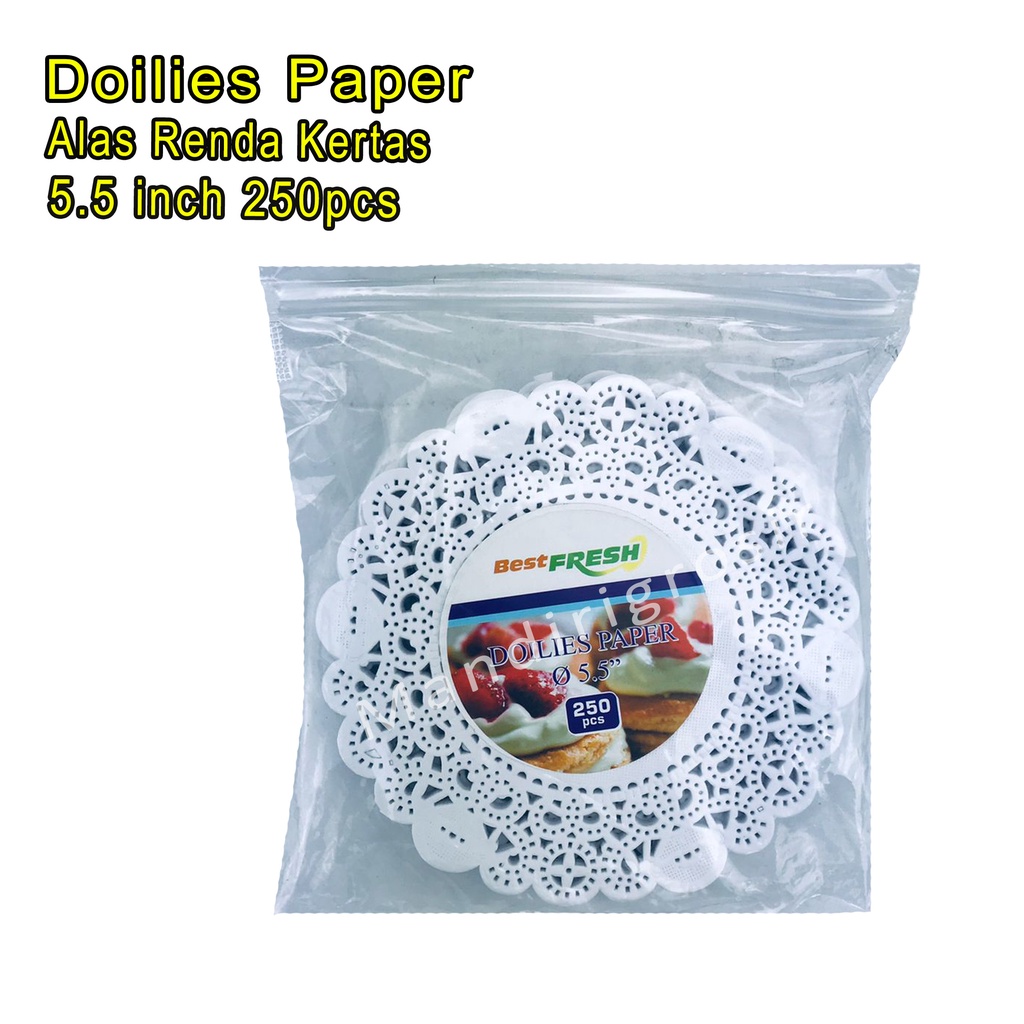 Alas Renda Kertas *Doilies Paper * Alas Serbaguna * 5.5 inch 250pcs