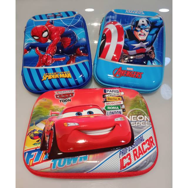 

KJ !! PENSIL CASE ANAK EMBOSE TIMBUL KOTAK PENSIL 6D KARAKTER UNICORN/AVENGERS/CARS/KITTY ZC001