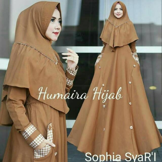 MAXI SOPHIE HUMAIRA MAXI DRESS MUSLIM MURAH GAMIS DAN JILBAB SIMPLE FASHION MUSLIM WANITA MURAH BARU