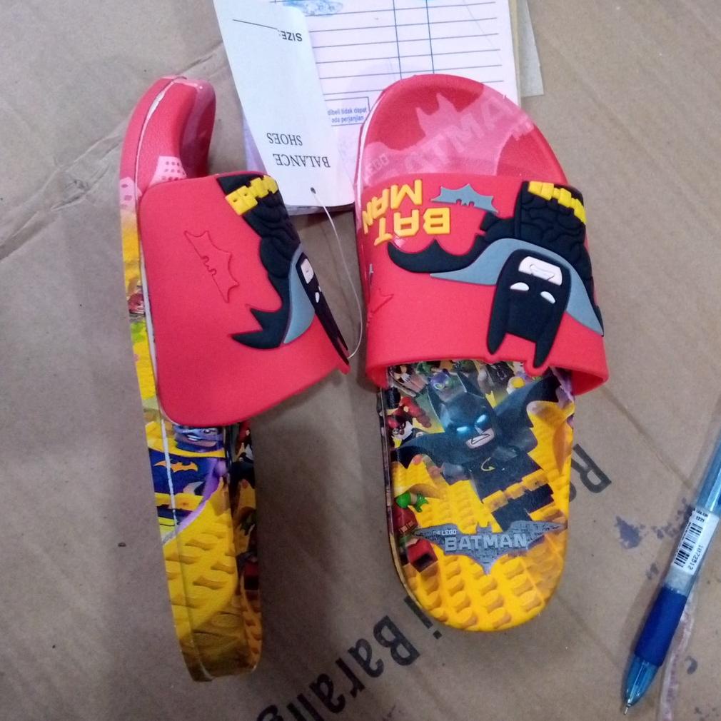Sandal Selop Anak Karakter Batman S-6088-X1 Size 24-35/ Sandal Anak Laki-Laki