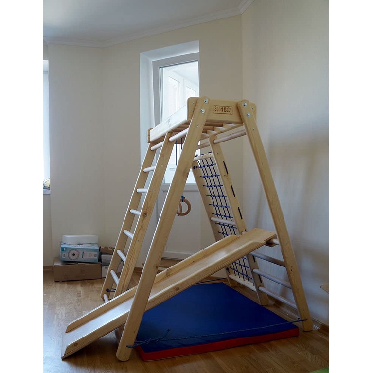 Mainan Anak Bakriasi Custom - Seluncuran Tangga Bakriasi Kayu Solid