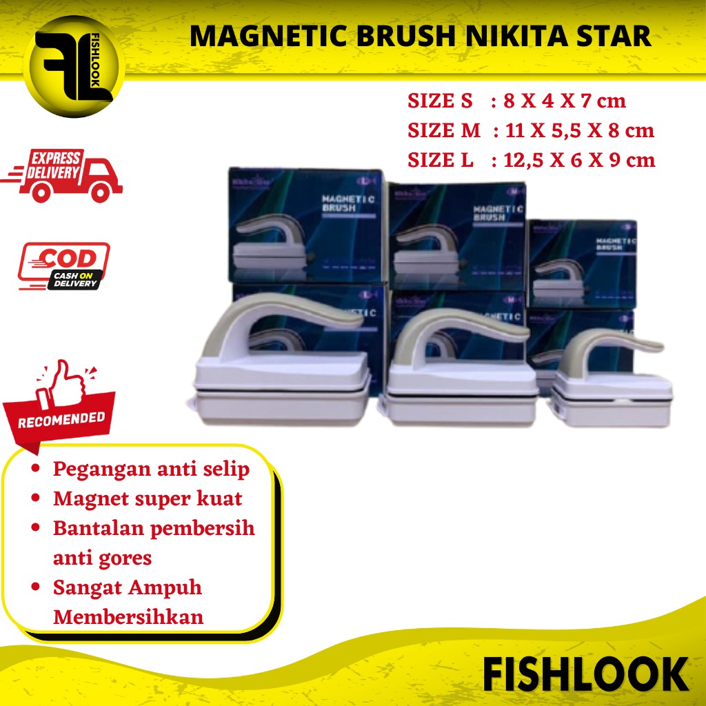 NIKITA STAR MAGNETIC BRUSH MAGNET SIKAT PEMBERSIH AQUARIUM