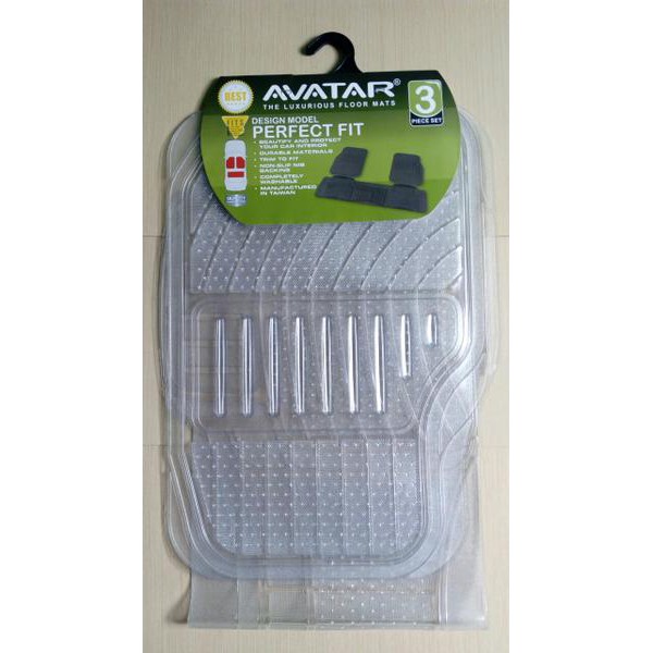 Karpet Mobil Universal Putih Transparan 3 Baris