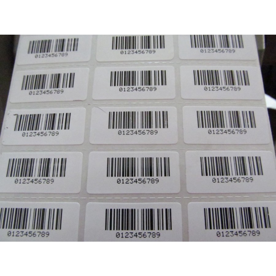 LABEL BARCODE SEMICOATED 33x15 MM 3 LINE ISI 10,000 PCS LABEL STICKER BARANG TO PRINTER POSTEK