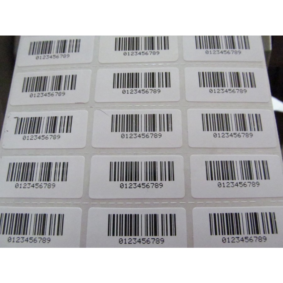 LABEL BARCODE SEMICOATED 33x15 MM 3 LINE ISI 10,000 PCS LABEL STICKER BARANG TO PRINTER POSTEK