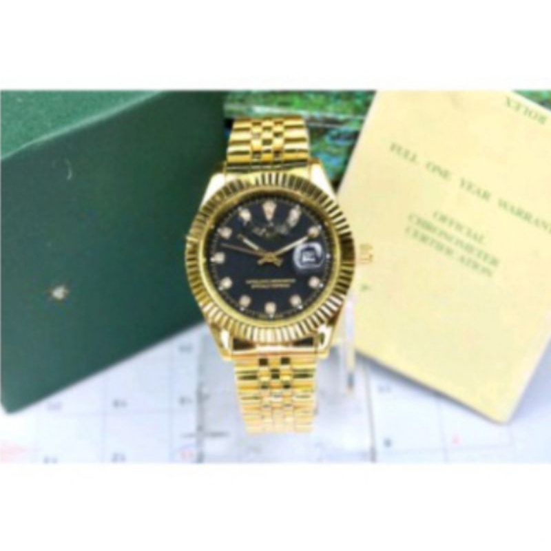 COD - JAM TANGAN PRIA ROLEX RX6380 PW TANGGAL AKTIF FREE BOX ORIGINAL + KARTU GARANSI & BATERAI