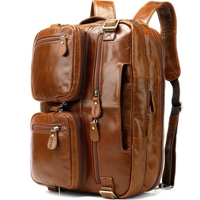 Tas Ransel & Tas Selempang Pria Kulit Sapi Asli