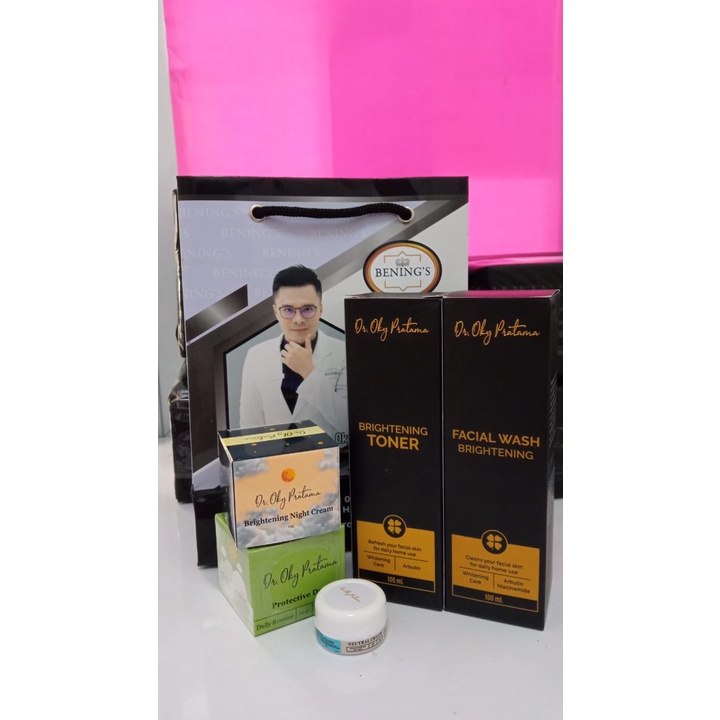 Bening Skincare by dr okky Brightening kemasan Hitam (klinik) Paketan  Pencerah dan Glowing