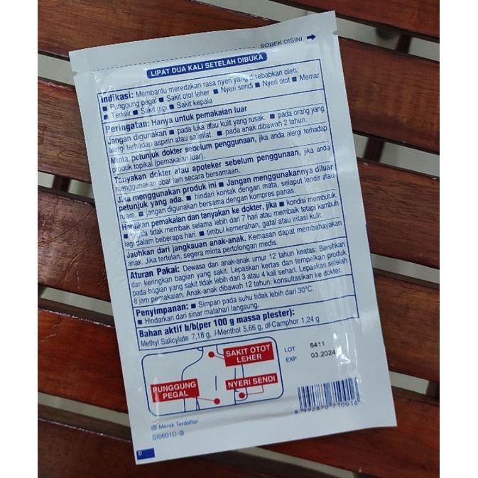 SalonPas Biru Ukuran 2 X 2 / Ukuran 5 X 2 / Pereda Nyeri / Sakit Punggung