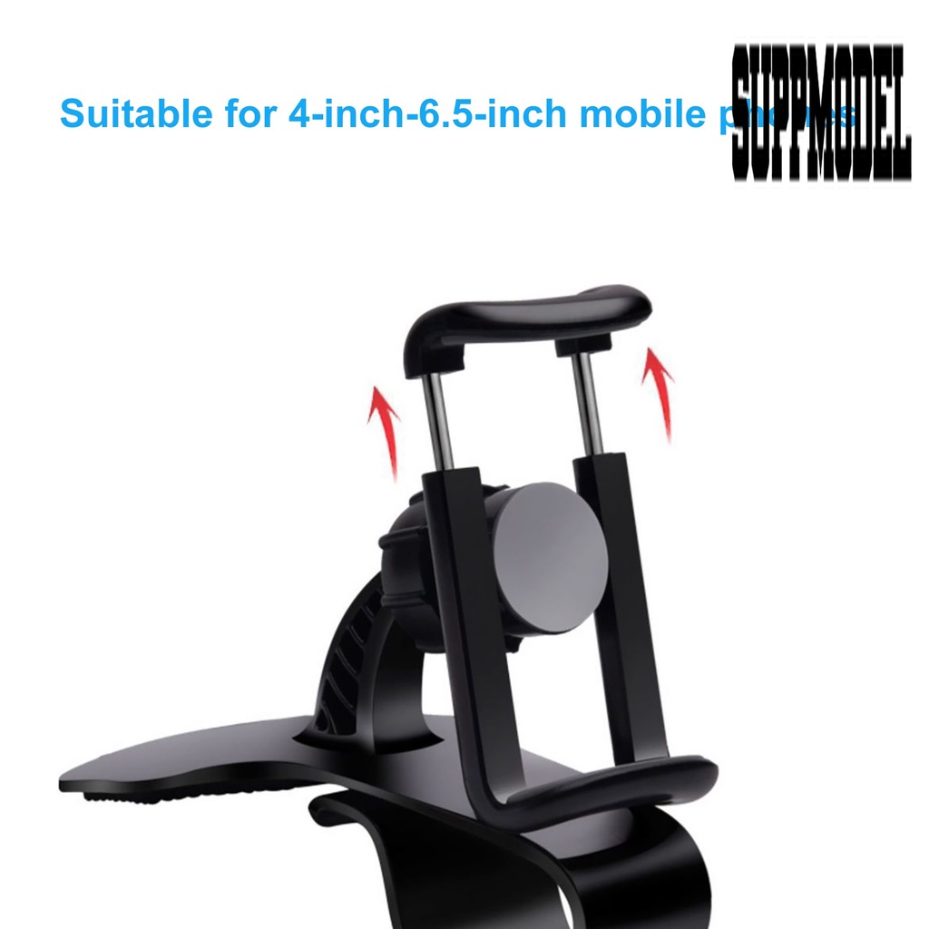 Bracket Klip Snap-in Mount Holder Handphone / Navigasi HUD Display Hitam Rotasi Untuk Mobil