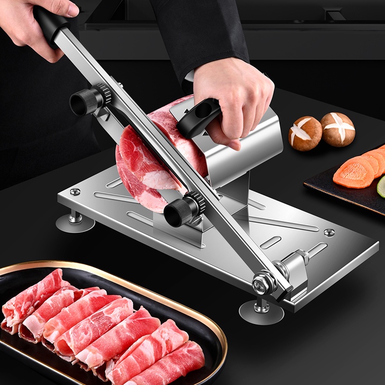 HOVELSHOP Alat Pemotong Pengiris Sayuran Buah Daging Beku Stainless Steel Meat Slicer