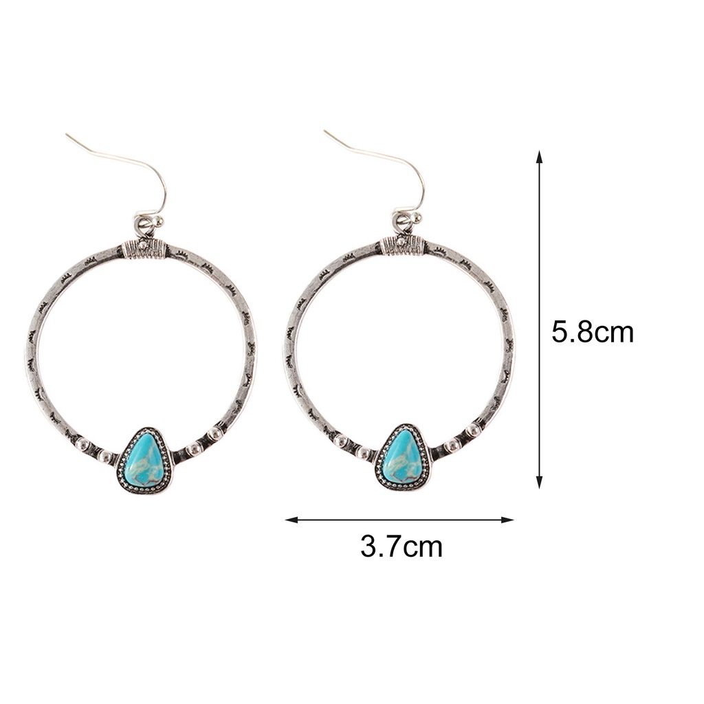 Hu Hu Hu Hu Hu Alat Bantu Pasang Kacamata♡ 1 Pasang Anting Panjang Liontin Lingkaran Besar Pola Bulu Mata Palsu Biru Untuk Wanita