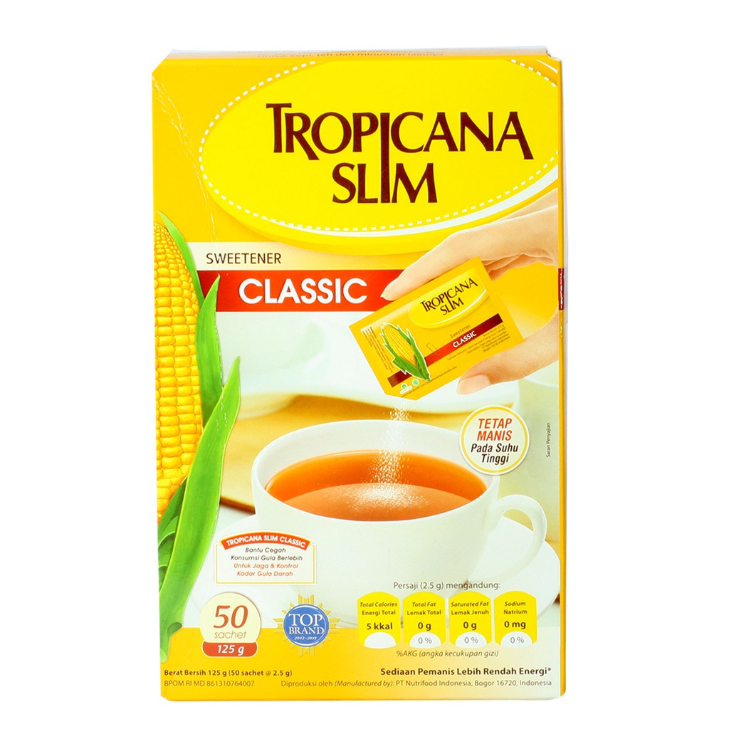 

Tropicana Slim Sweetener Classic Box 125 gram